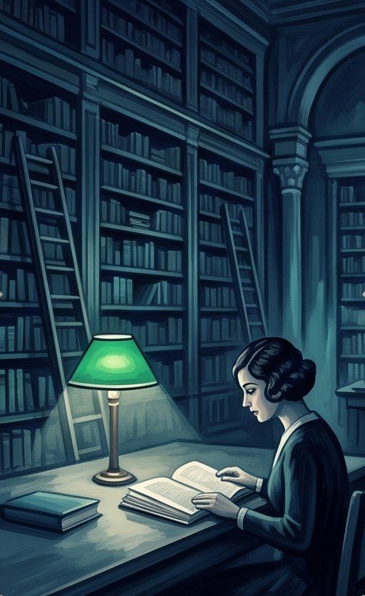 A riddle set in a library